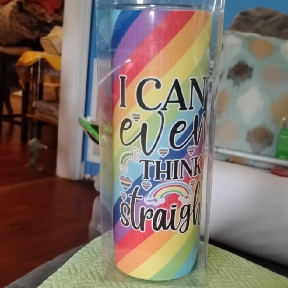 Rainbow Pride LGBTQ+ 18oz Hot/Cold Travel Container. New In Package. Great Gift!